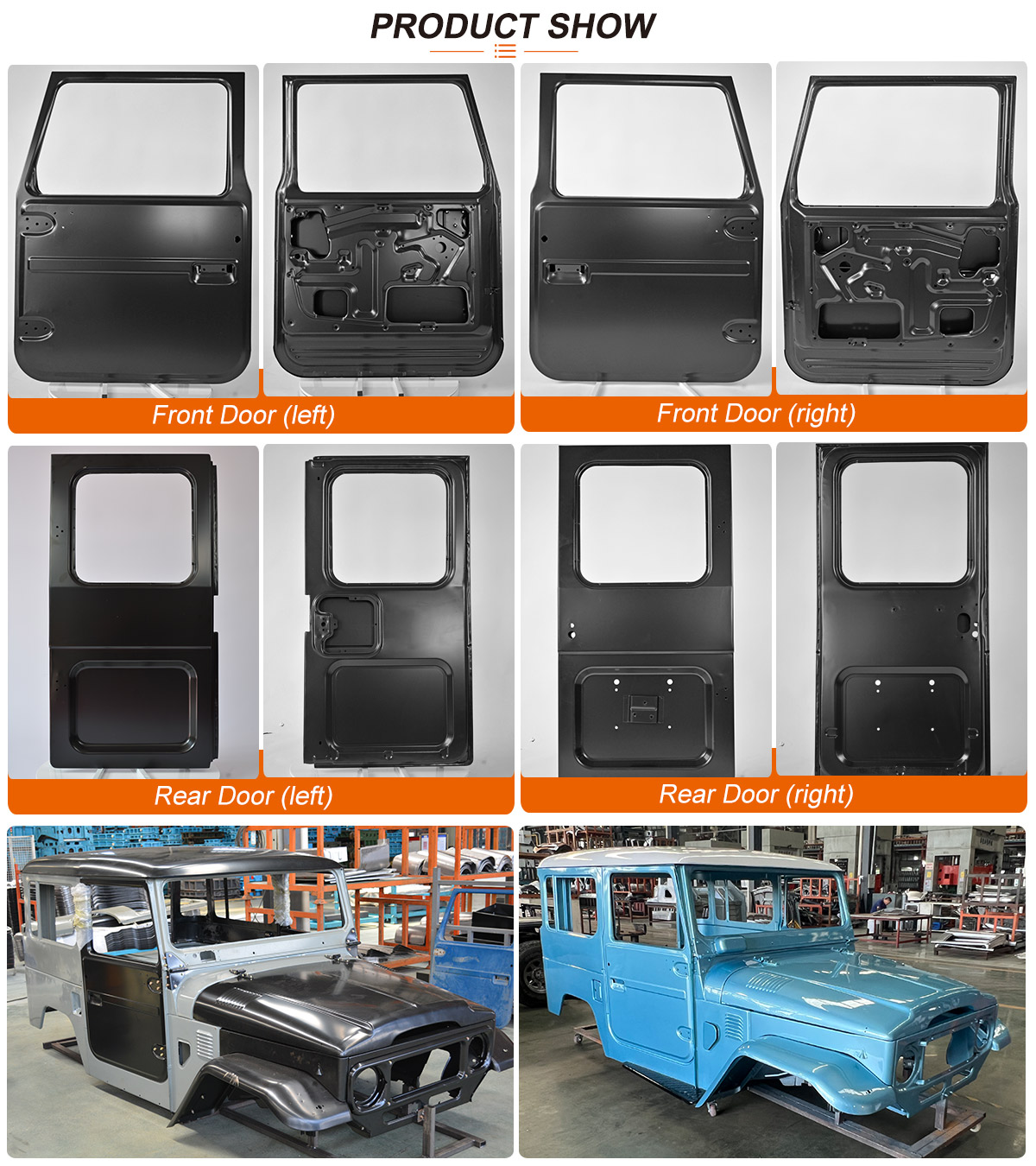 OE QUALITY TOYOTA FJ40 REAR DOORS LH,LAND CRUISER FJ40 TAILGAET PANEL,AUTO METAL BODY PARTS REAR DOOR FJ40