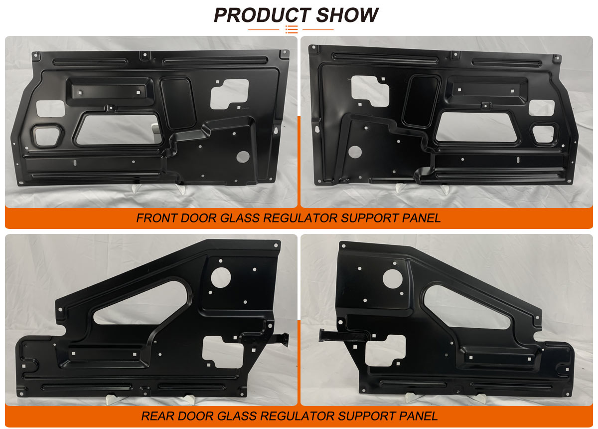 REAR DOOR GLASS REGULATOR SUPPORT PANEL RH LH FOR LAND ROVER DEFENDER 110 PICKUP DOUBLE CAB(TD4),DEFENDER 90/110 TDI/TD4 REAR DOOR GLASS ELEVATOR BRACKET