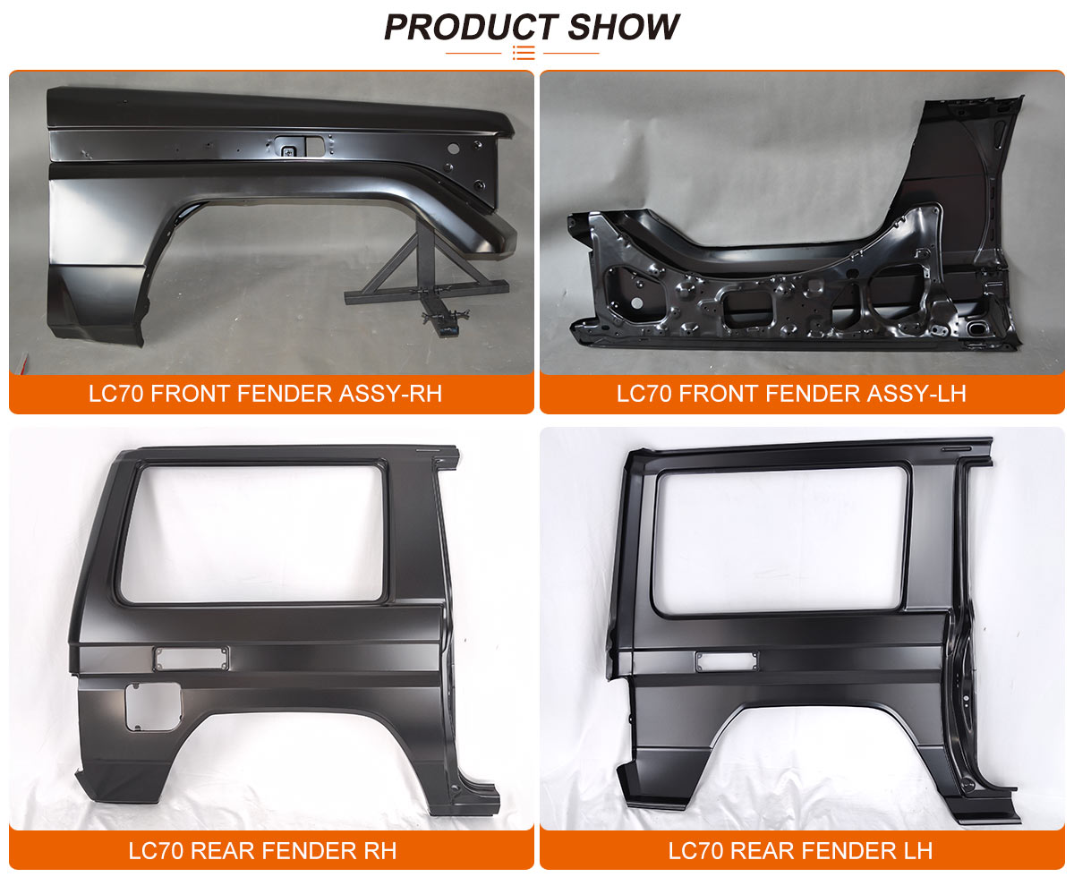 LC70 REAR FENDER RH LH STEEL,PASSENGER REAR FENDER FLARE CONVERSION SET TOYOTA LAND CRUISER LC70