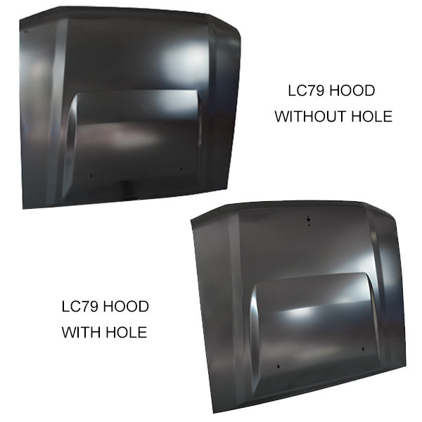 LC79 1984-1989 PICK UP HOOD WITH/WITHOUT HOLE,CAR BONNET HOOD COVER SUPPLIER