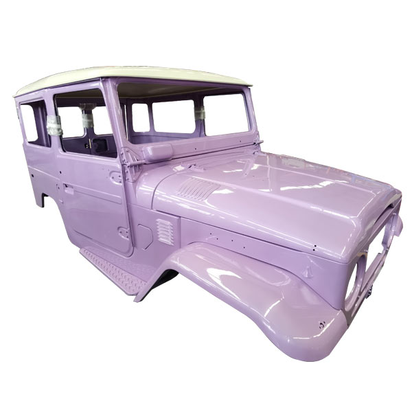 TOYOTA FJ40 BODY SHELL WITH PASTEL VIOLET COLOR,FJ40 WHOLE BODY ASSEMBLY AFTERMARKET REPRODUCTION BODY PANEL