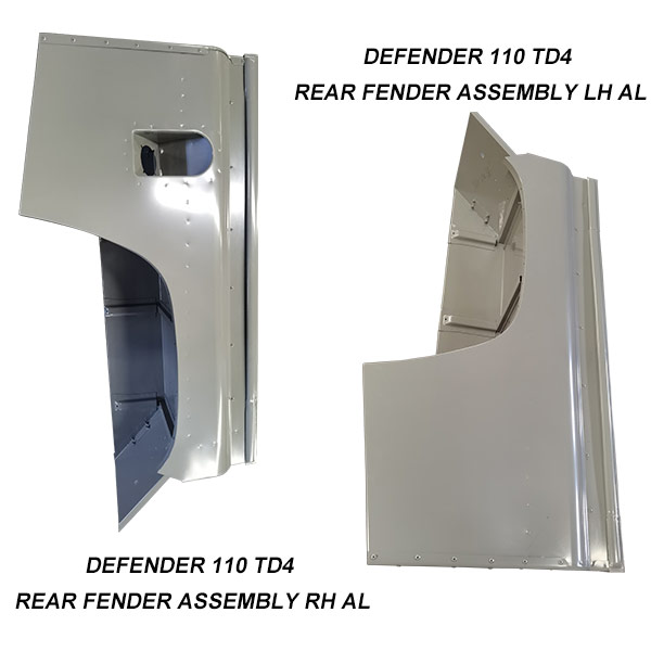 DEFENDER 110 TD4 REAR FENDER ASSEMBLY RH LH ALUMINUM #ALA710140#RH ALA710150