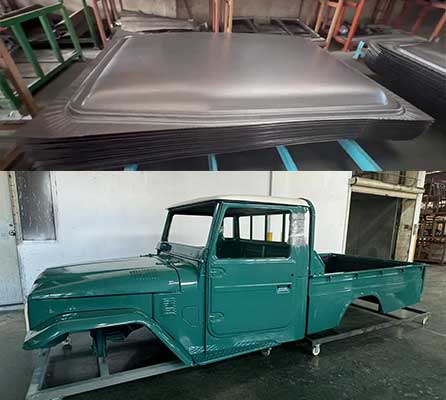 Modified FJ43 and FJ45 Troopy Roof Restored